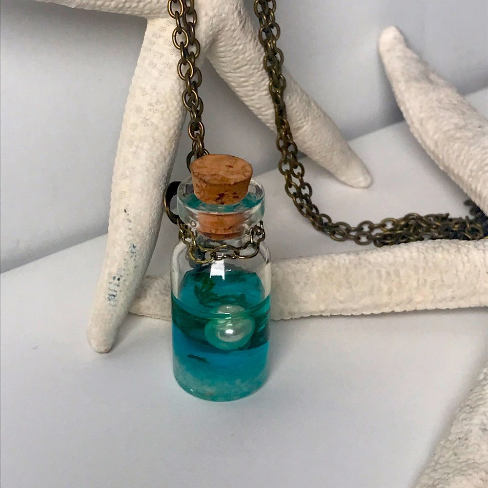 Mermaid Tears, Bottle Necklace. NWOT